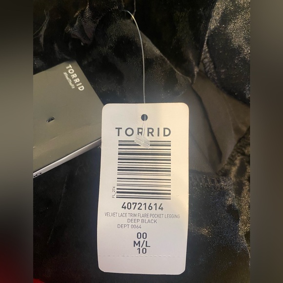 Torrid Black Velvet Flare Pants - Picture 3 of 3